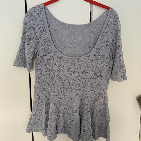 Free People peplum lace top - Picture 2 of 4